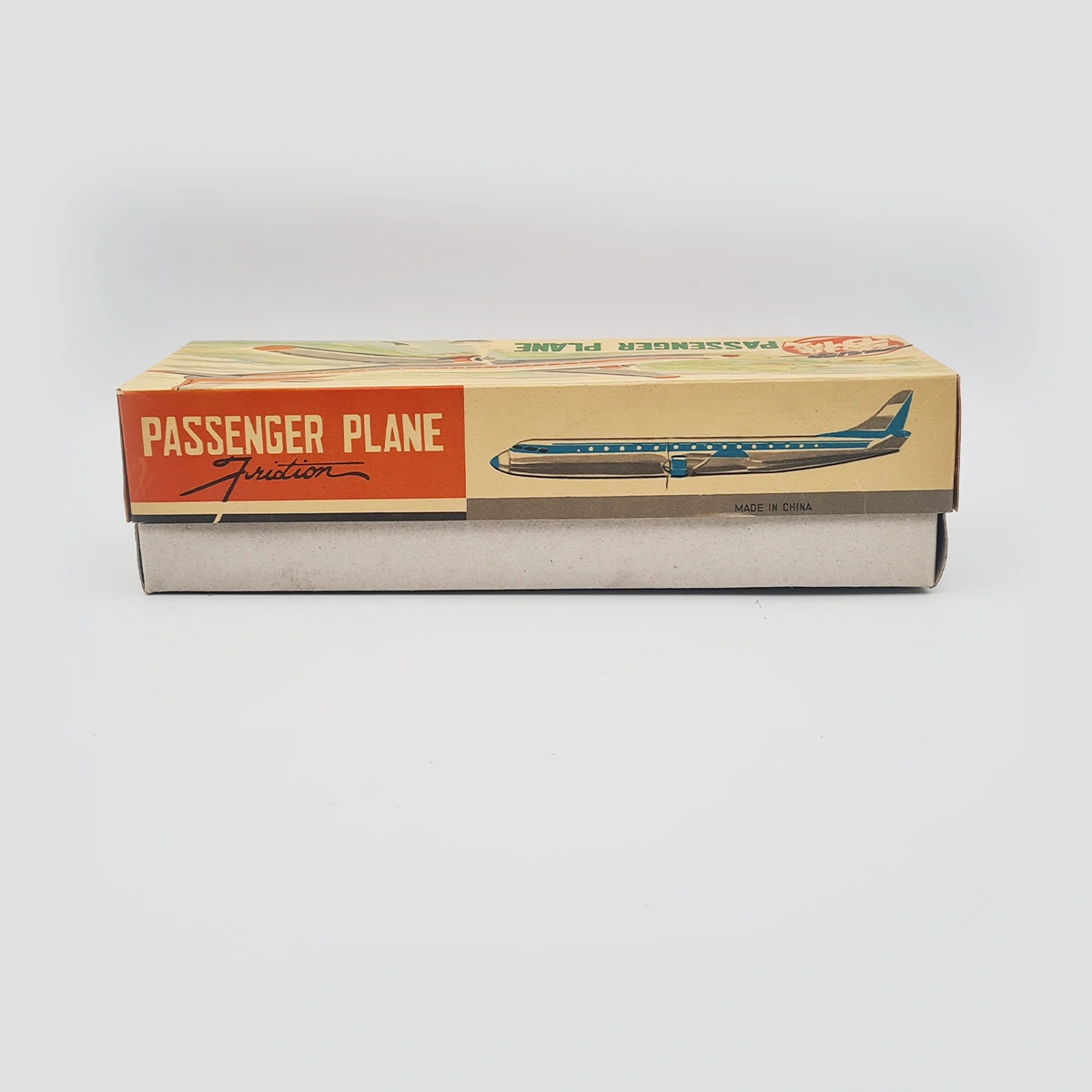 Red China MF-104 MF104 Passenger Plane Friction Tin Toy In Original Box 3