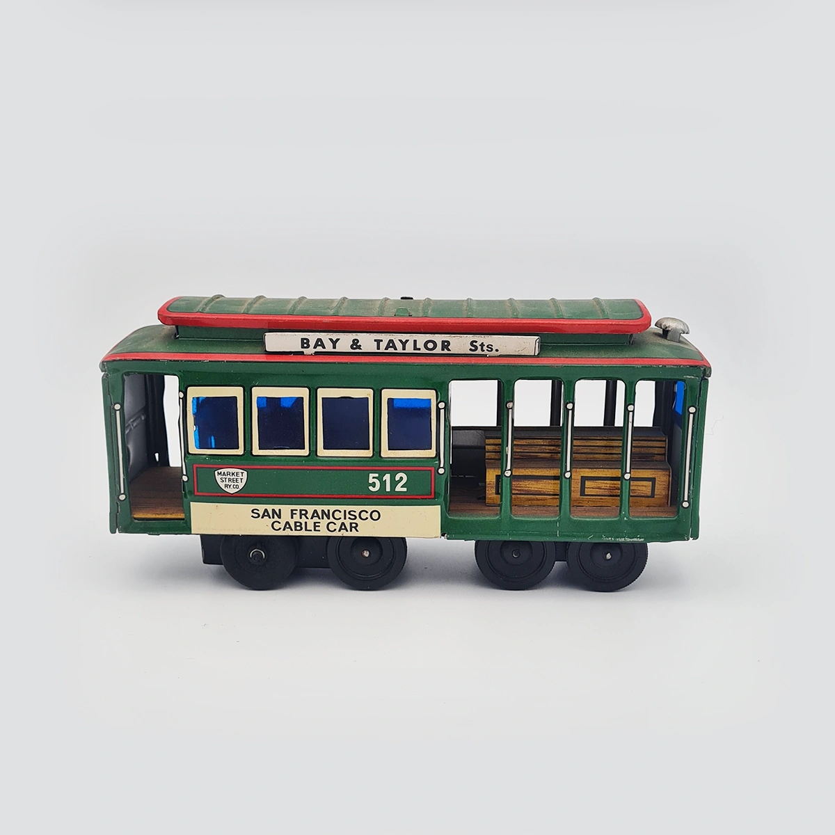 San Francisco Tin Friction Japan Cable Car #512 Trolley Toy 3