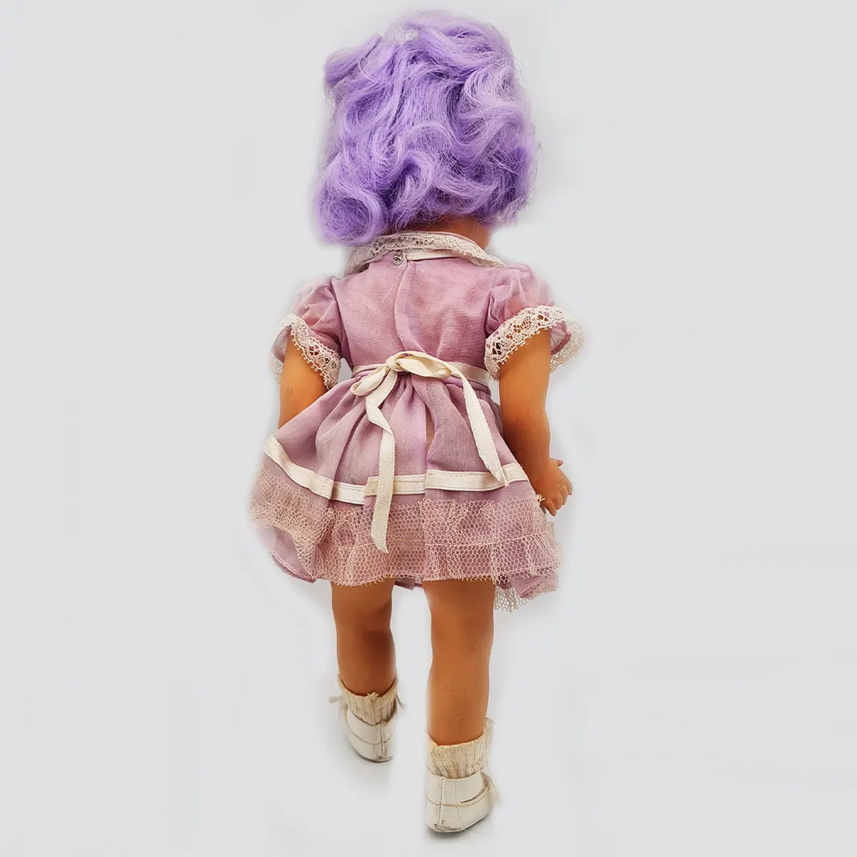 Vintage Porcelaine Purple Hair Doll 2