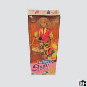 Vintage 1990s “Jet Away” Sindy Doll – Original Boxed Collectible with Wearable Travel Bag