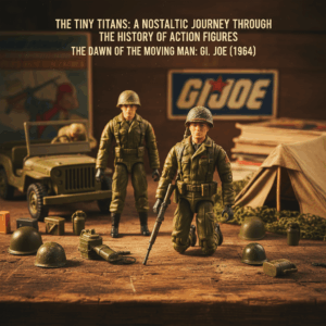 Write an article about the history of action figures - vintage collectible toy photography