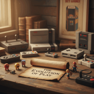 write an article for the history of video games - vintage collectible toy photography