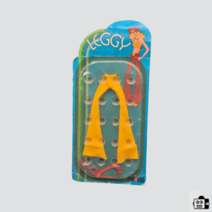 Vintage Hasbro Polistil “Leggy” Doll Yellow Bell-Bottom Pants & Top Set – Original Sealed Carded 1970s Fashion Accessory