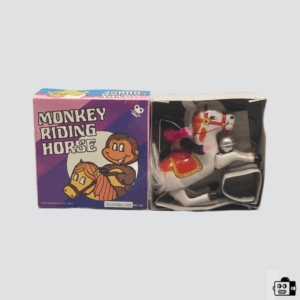 Vintage “Monkey Riding Horse” Wind-Up Toy – Retro Mechanical Collectible (MS764)