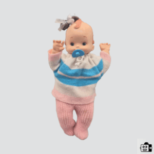 Vintage Baby Doll with Knitted Outfit and Pacifier