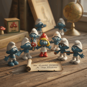 write an article about the history of smurfs toys - vintage collectible toy photography